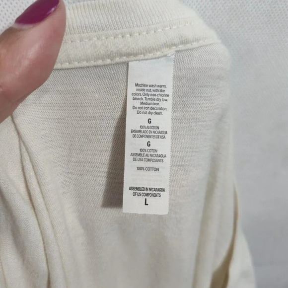 Unbranded Tan Beige Louisiana Local Graphic T-Shirt Women Size L Crewneck FLAW - Picture 4 of 7